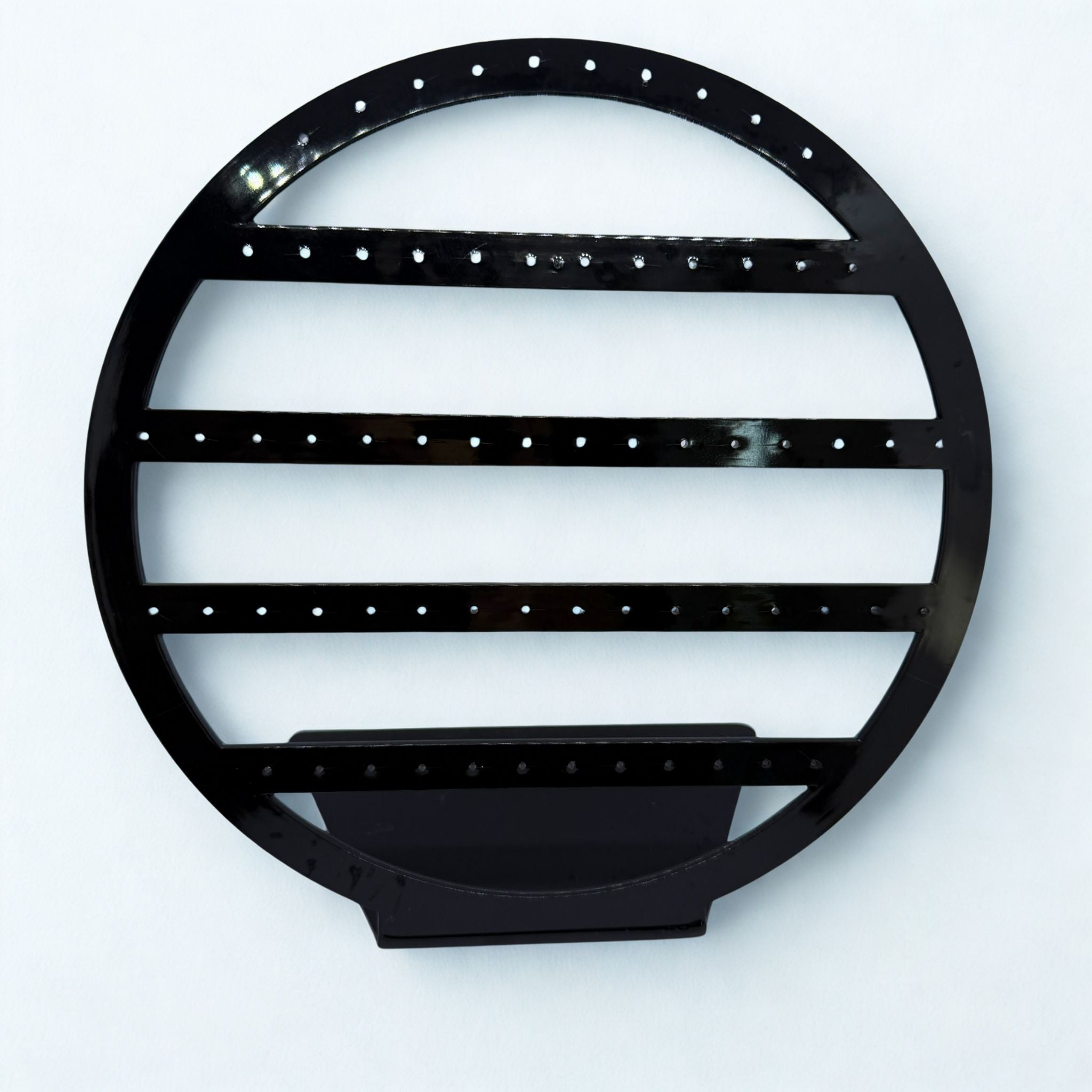 Présentoir forme rond - Acrylique noir - Boucles d'oreilles Précieuse Lucie