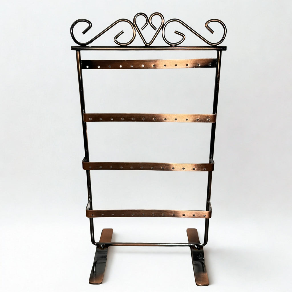 Présentoir Stand - Métal laiton 4 niveaux - Boucles d'oreilles