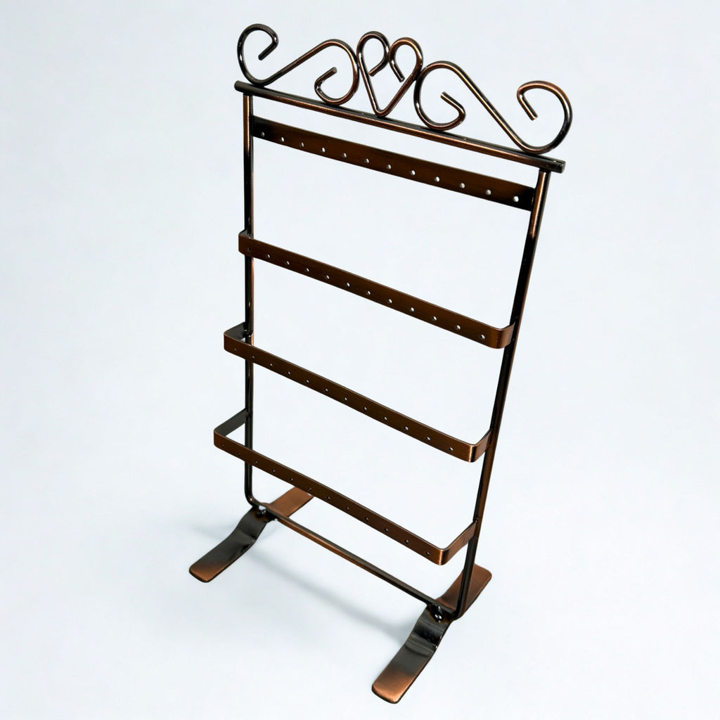 Présentoir Stand - Métal laiton 4 niveaux - Boucles d'oreilles