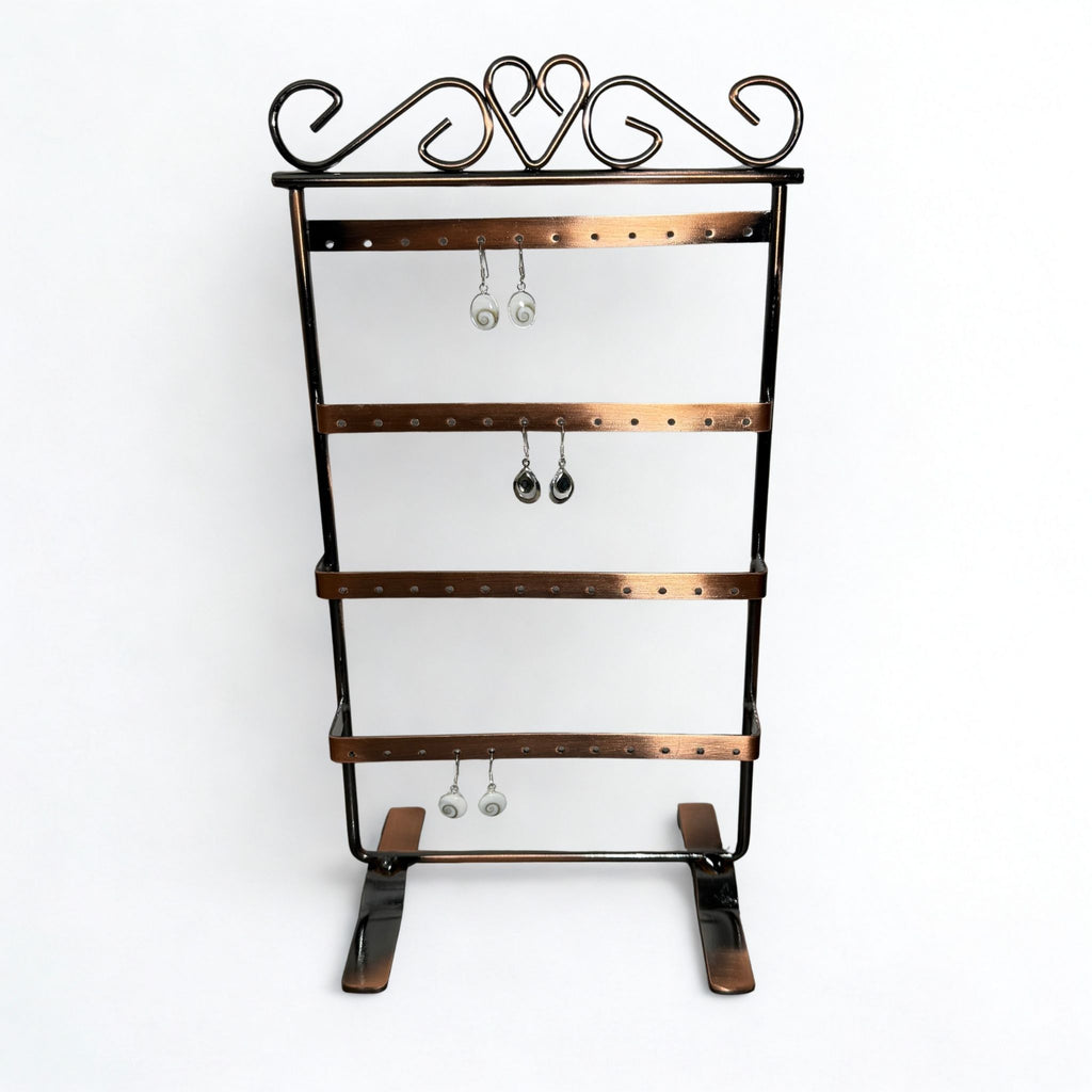 Présentoir Stand - Métal laiton 4 niveaux - Boucles d'oreilles