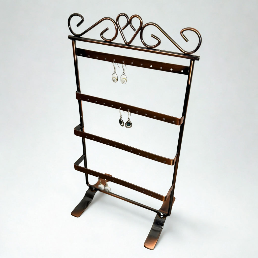 Présentoir Stand - Métal laiton 4 niveaux - Boucles d'oreilles