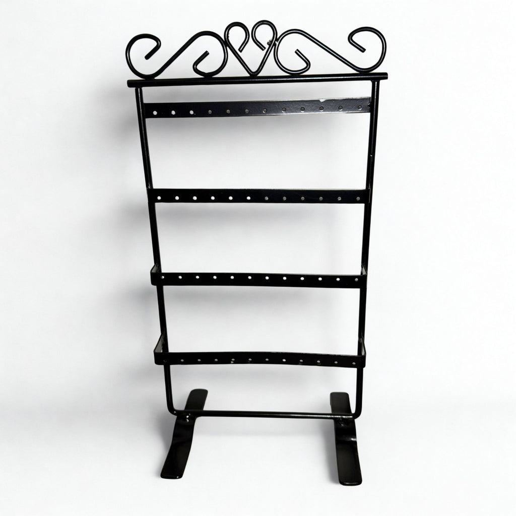 Présentoir Stand - Métal noir 4 niveaux - Boucles d'oreilles