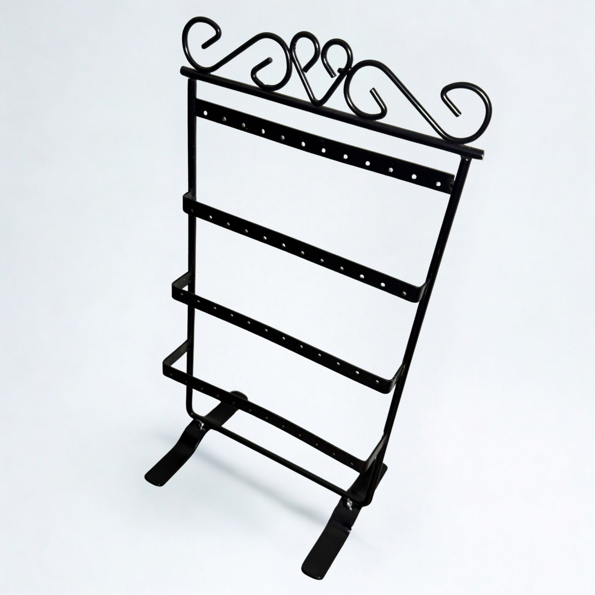 Présentoir Stand - Métal noir 4 niveaux - Boucles d'oreilles