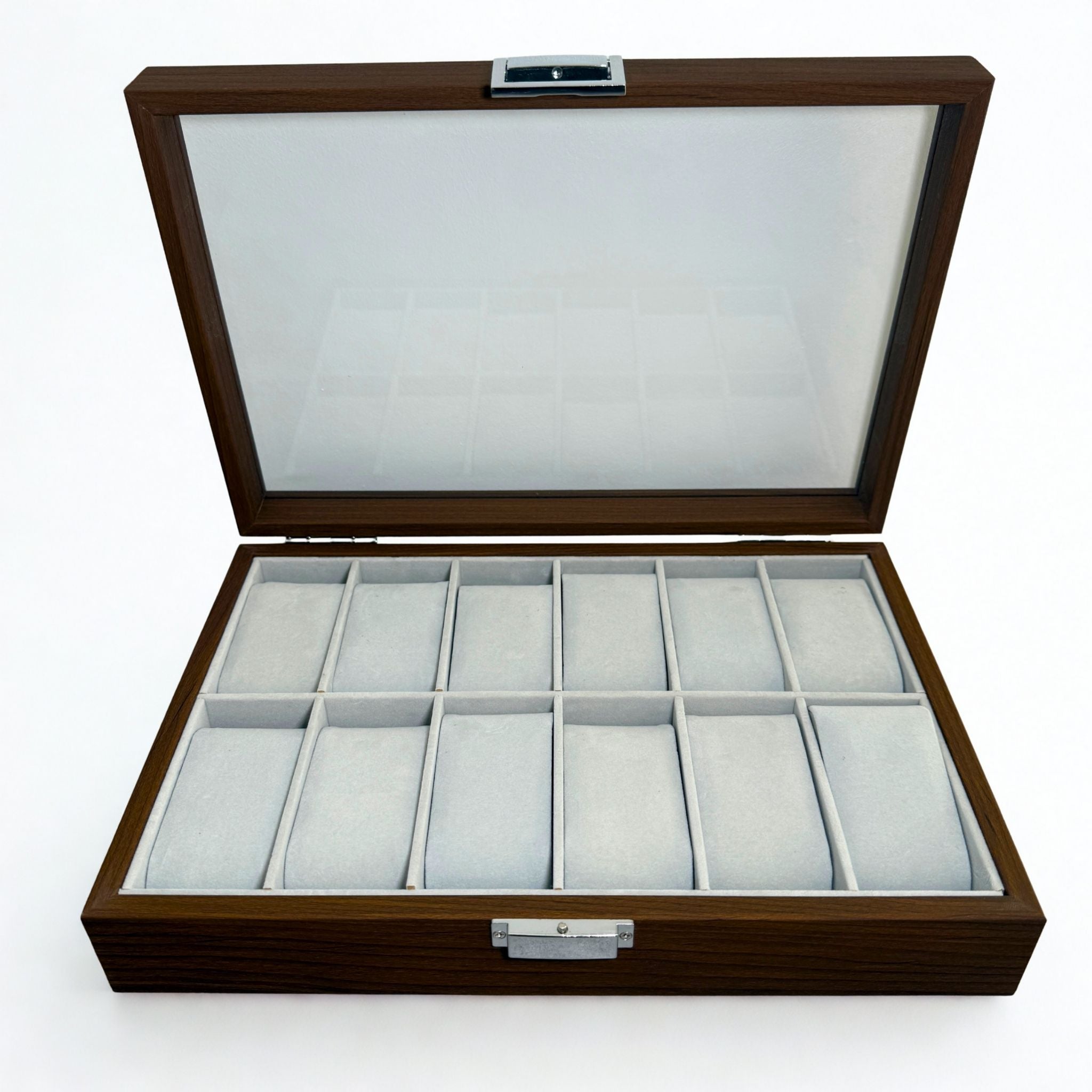 Présentoir Boîte vitrée - 12 emplacements - Bracelets/montres Précieuse Lucie