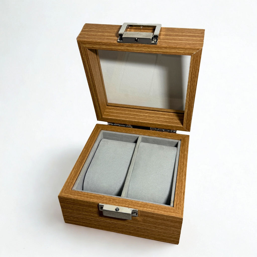 Présentoir Boîte vitrée - 2 emplacements - Bracelets/montres Précieuse Lucie