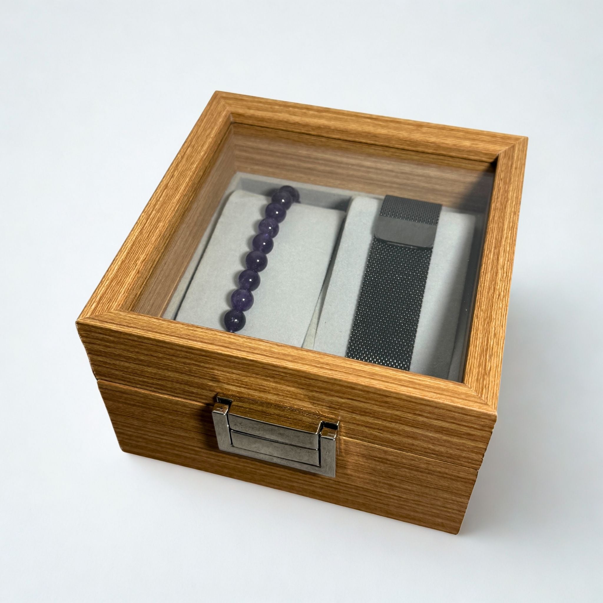 Présentoir Boîte vitrée - 2 emplacements - Bracelets/montres Précieuse Lucie