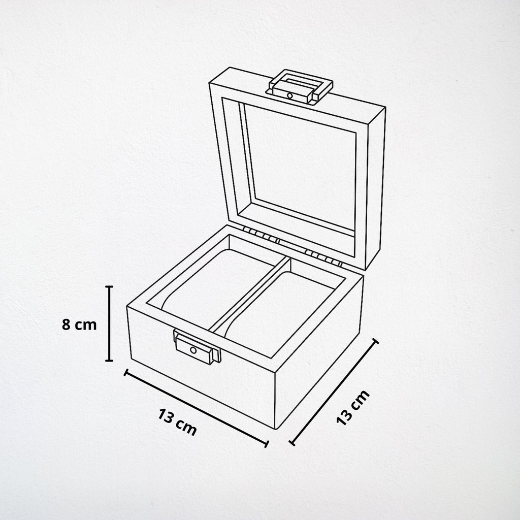 Présentoir Boîte vitrée - 2 emplacements - Bracelets/montres Précieuse Lucie