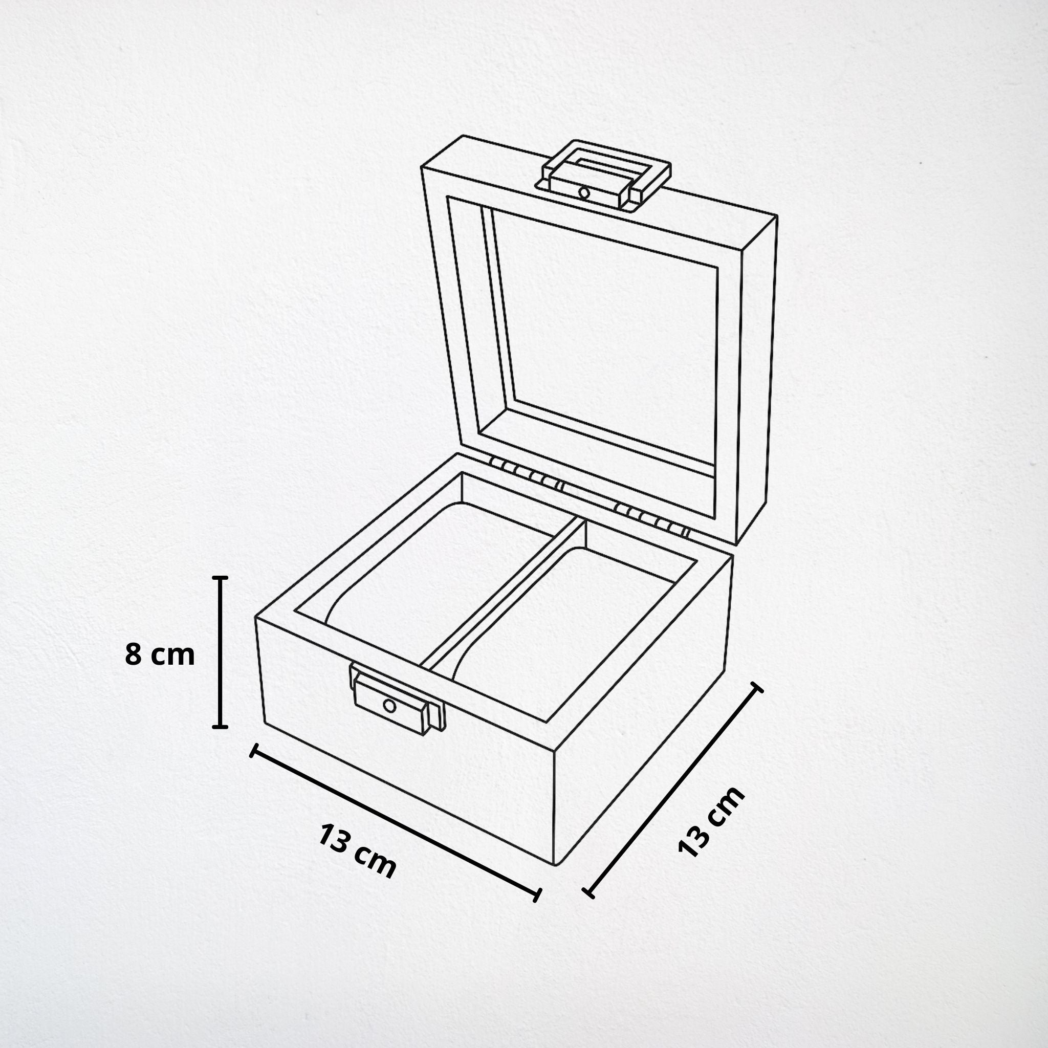 Présentoir Boîte vitrée - 2 emplacements - Bracelets/montres Précieuse Lucie