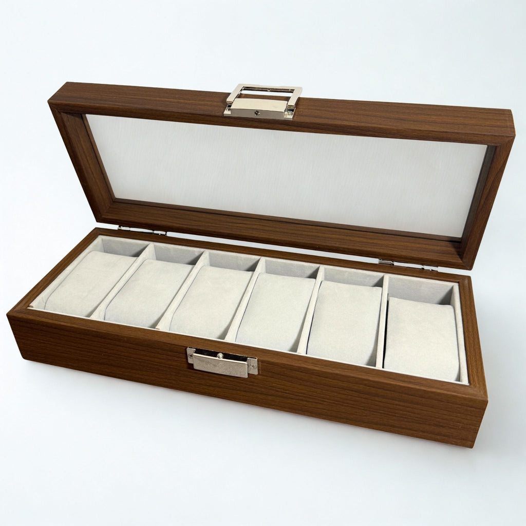 Présentoir Boîte vitrée - 6 emplacements - Bracelets/montres Précieuse Lucie