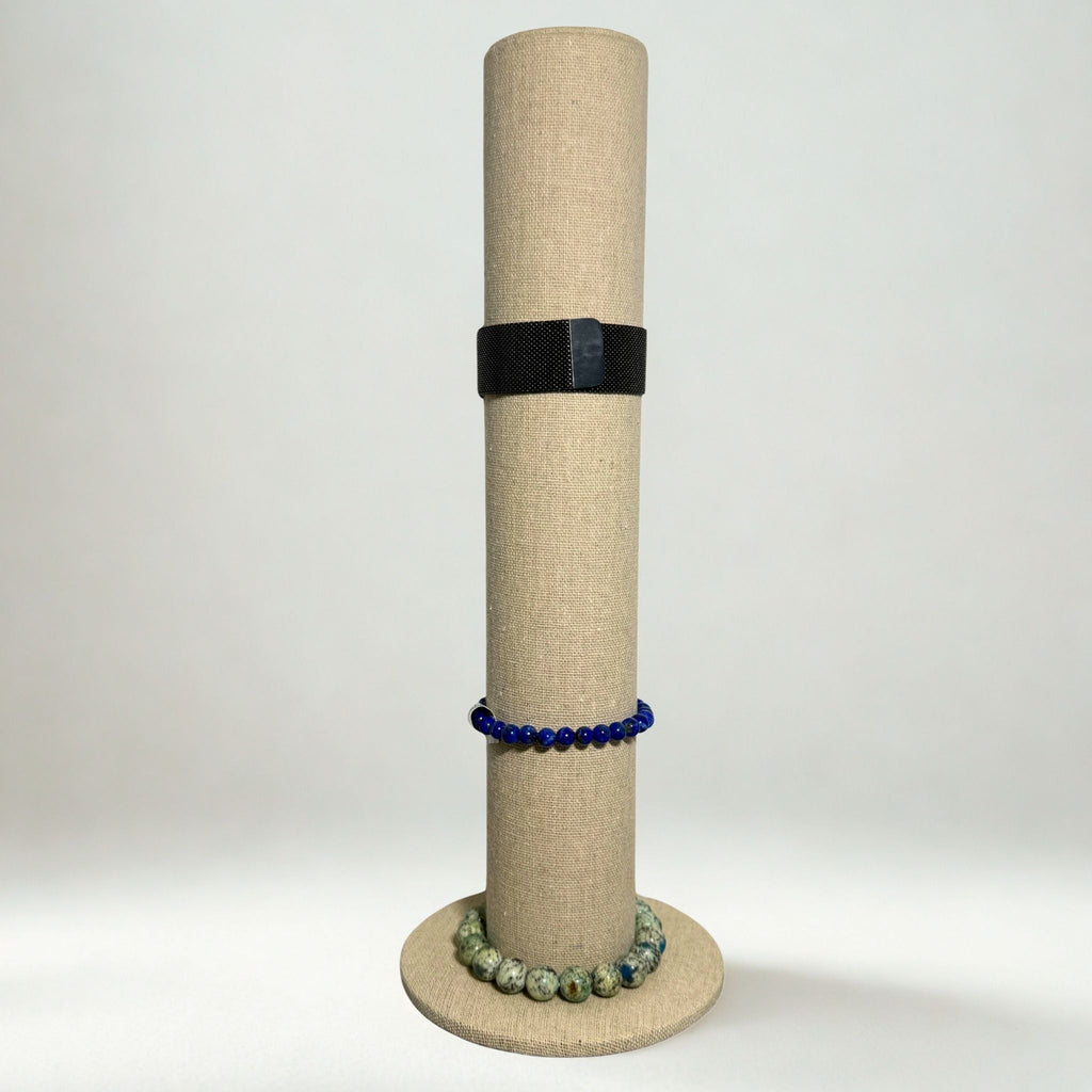 Présentoir Jonc vertical - Coton beige - Bracelets/montres Précieuse Lucie