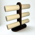 Présentoir Jonc triple - Bois suédine beige - Bracelets/montres Précieuse Lucie