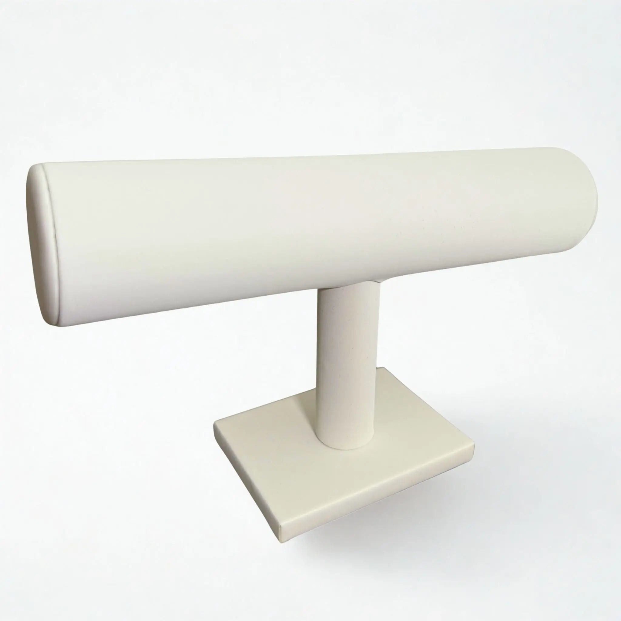 Présentoir Jonc simple - Simili cuir blanc - Bracelets/montres Précieuse Lucie