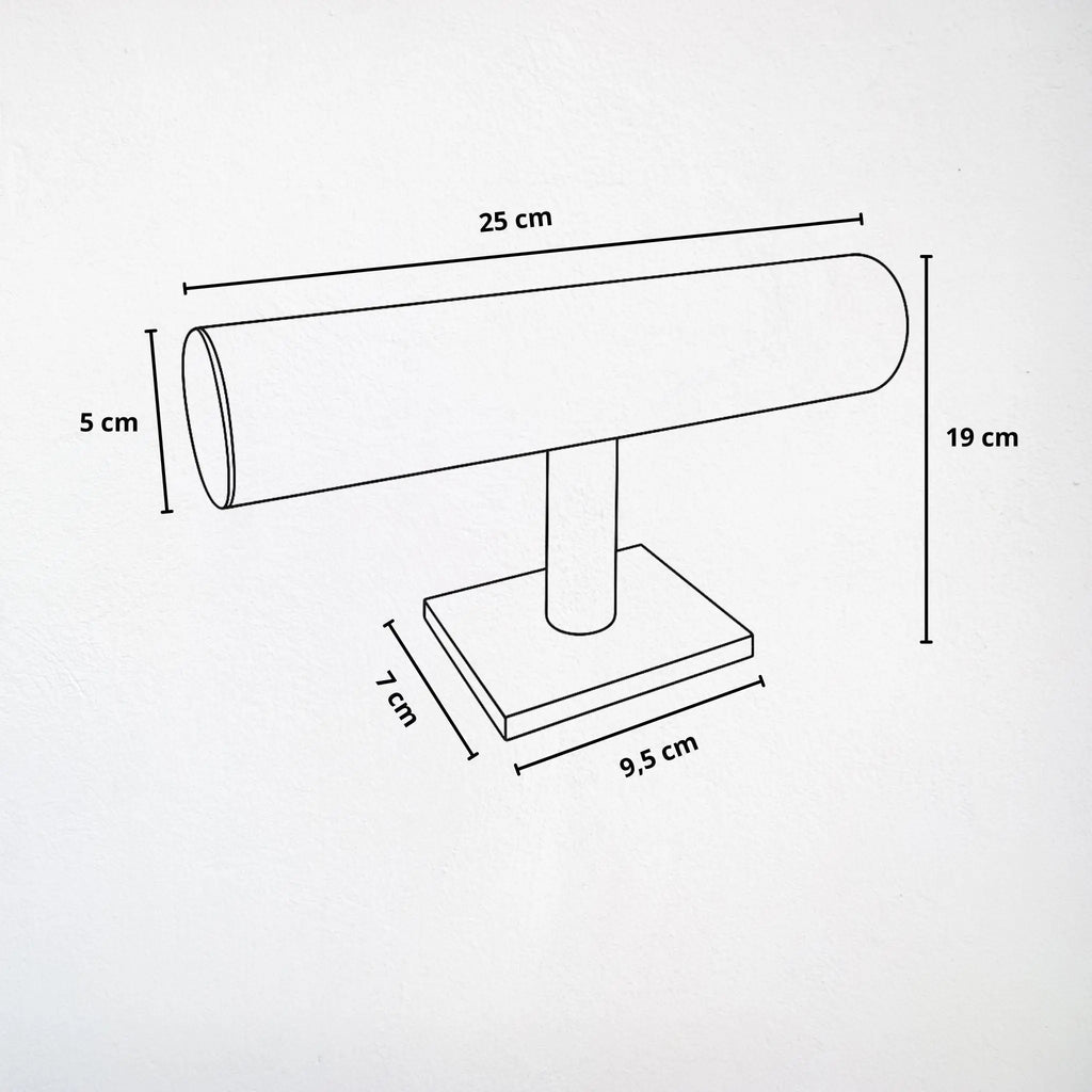 Présentoir Jonc simple - Simili cuir blanc - Bracelets/montres Précieuse Lucie