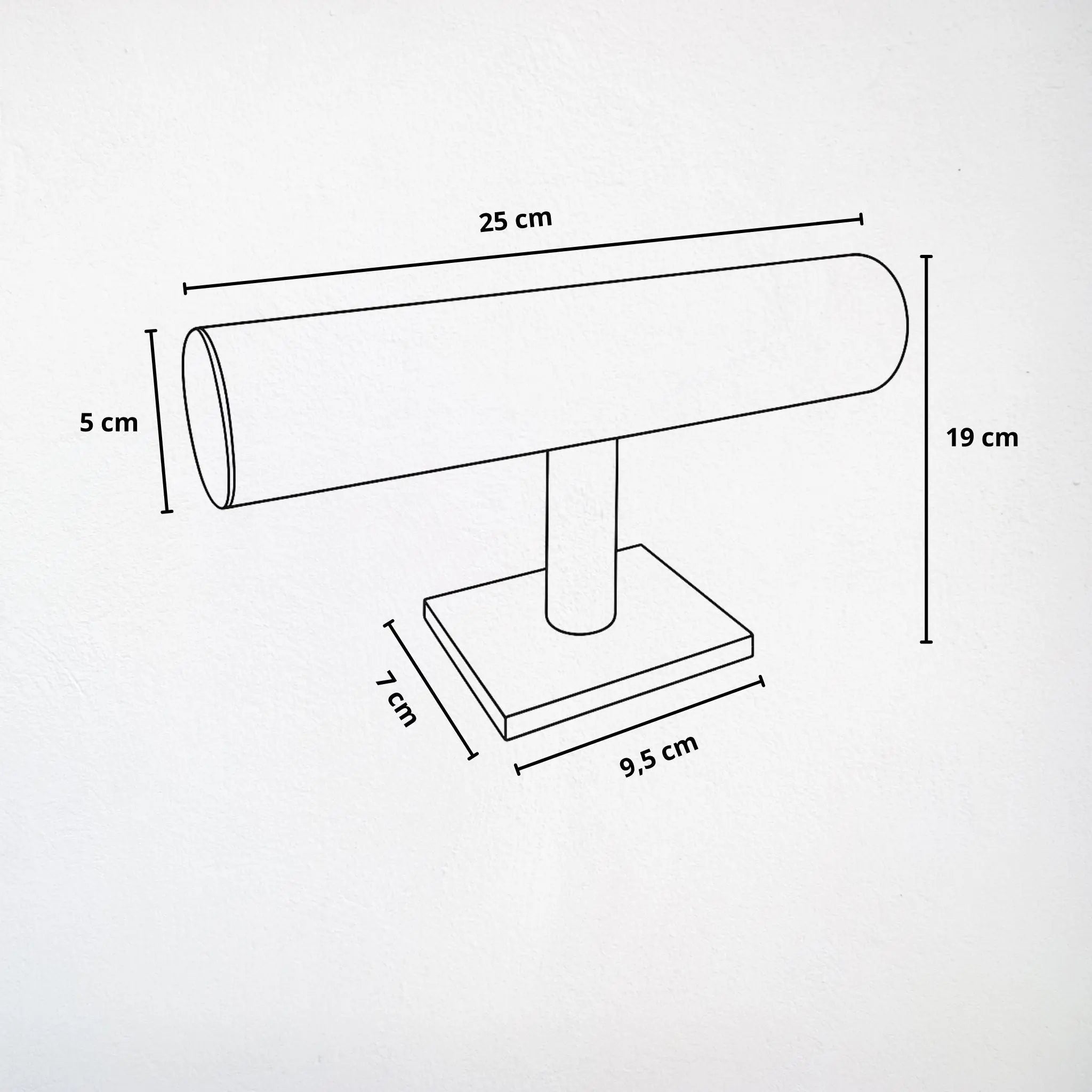 Présentoir Jonc simple - Simili cuir blanc - Bracelets/montres Précieuse Lucie