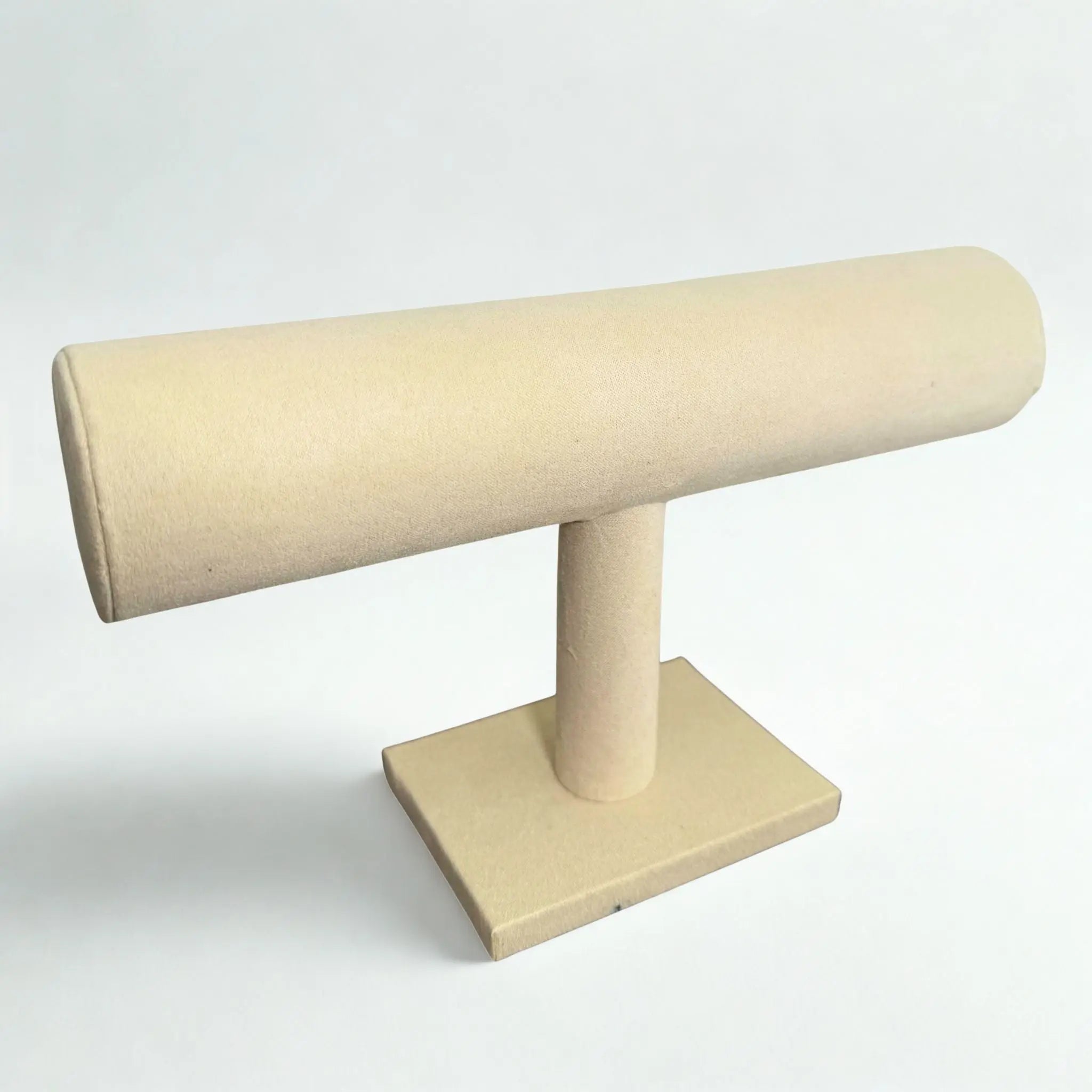 Présentoir Jonc simple - Suédine beige - Bracelets/montres Précieuse Lucie