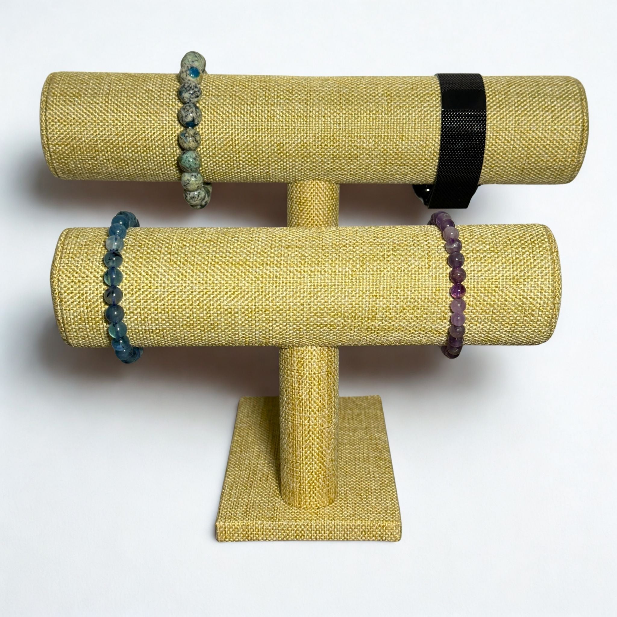 Présentoir Jonc double - Toile de jute - Bracelets/montres Précieuse Lucie