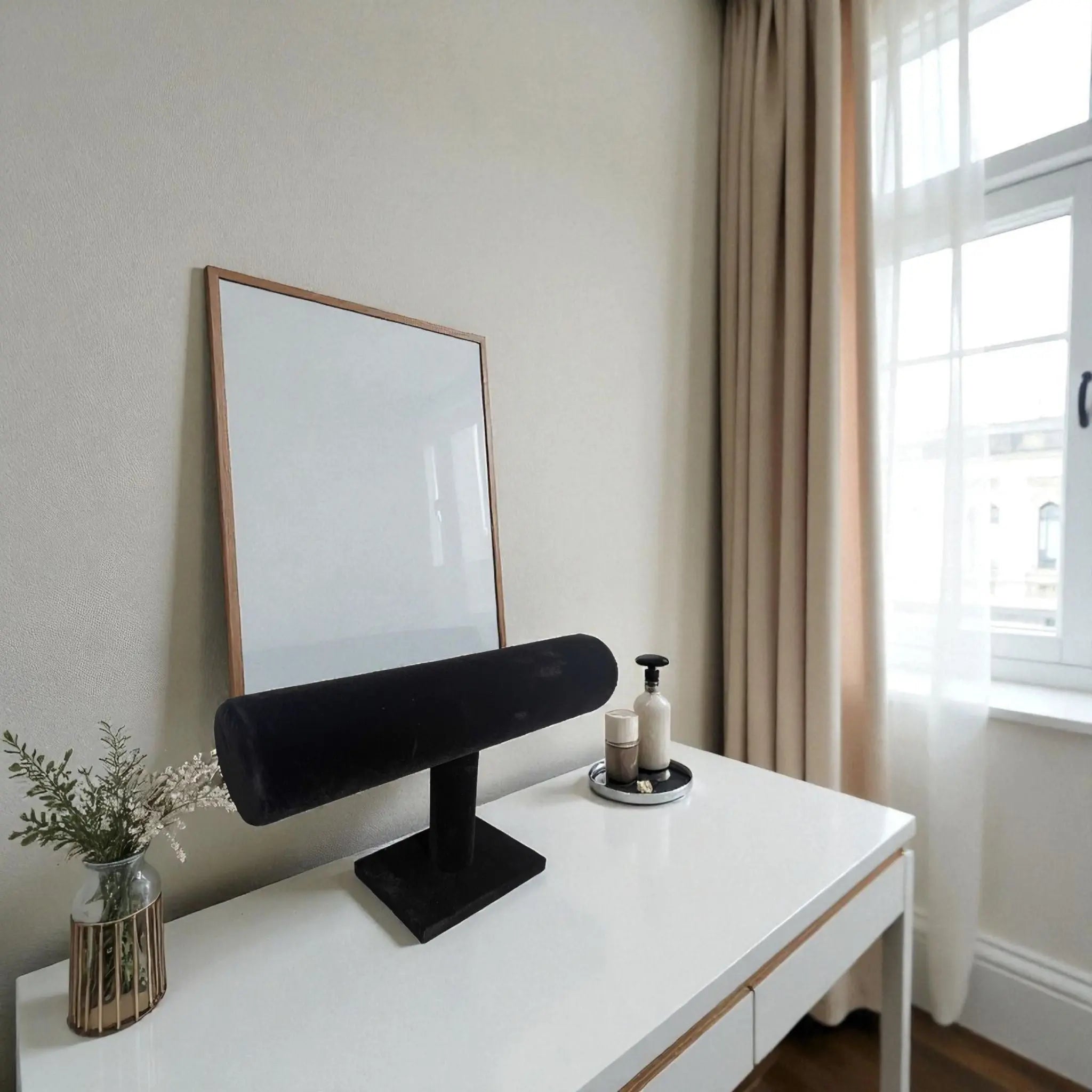 Présentoir Jonc simple - Velours noir - Bracelets/montres Précieuse Lucie