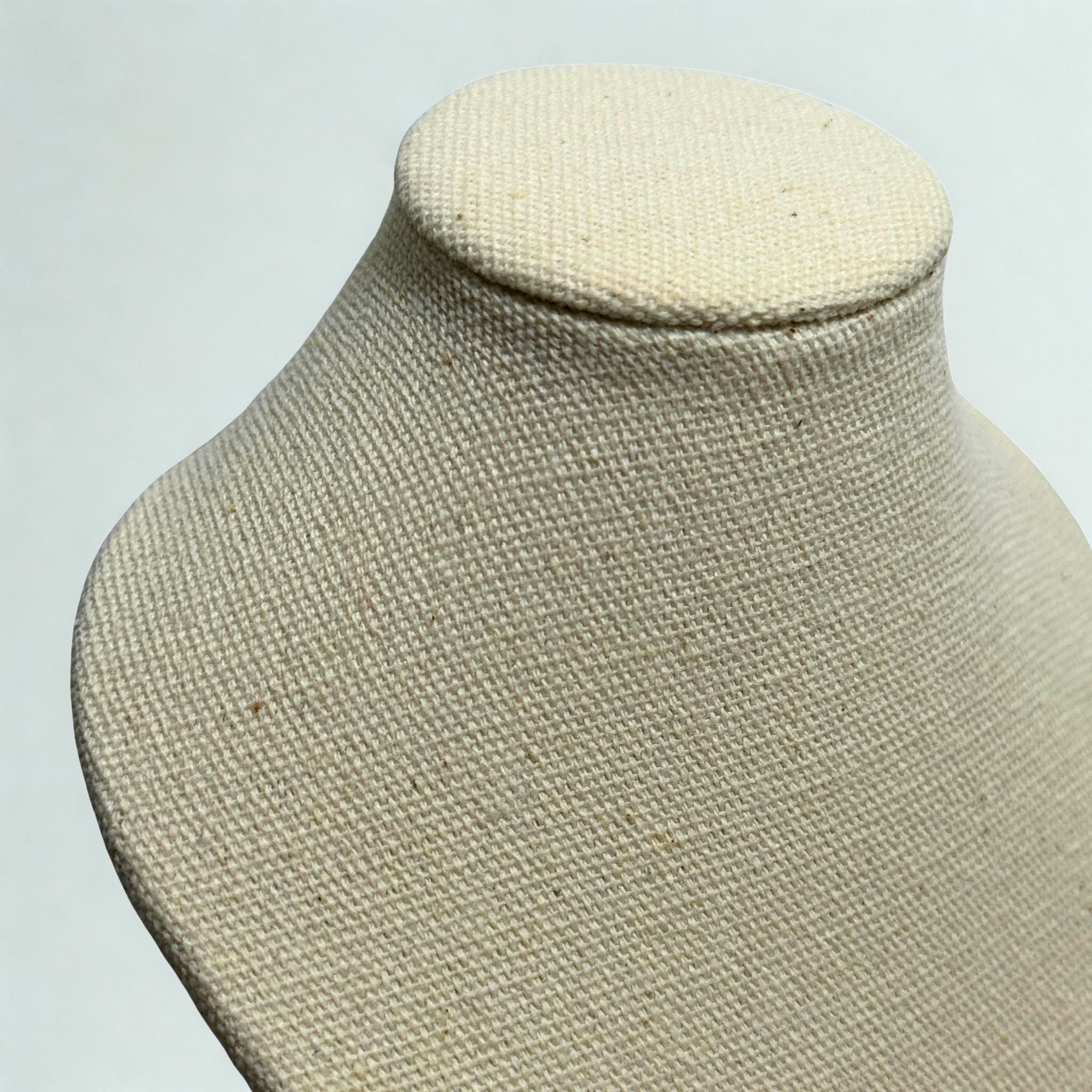 Présentoir Buste mini - Coton Beige - Colliers/chaînes Précieuse Lucie