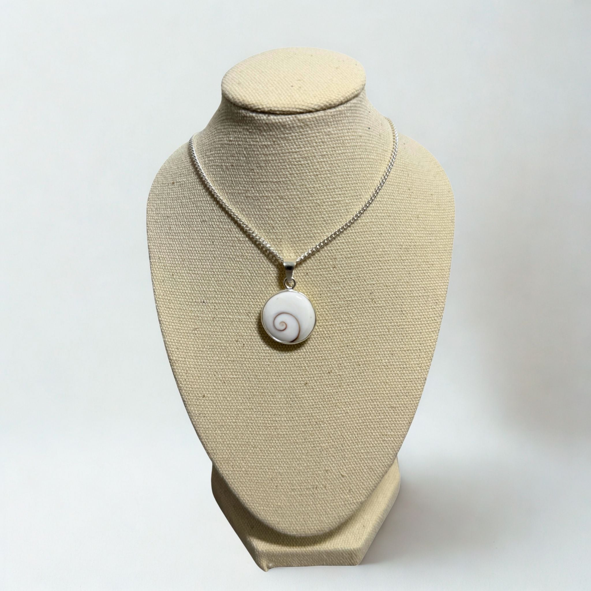 Présentoir Buste mini - Coton Beige - Colliers/chaînes Précieuse Lucie