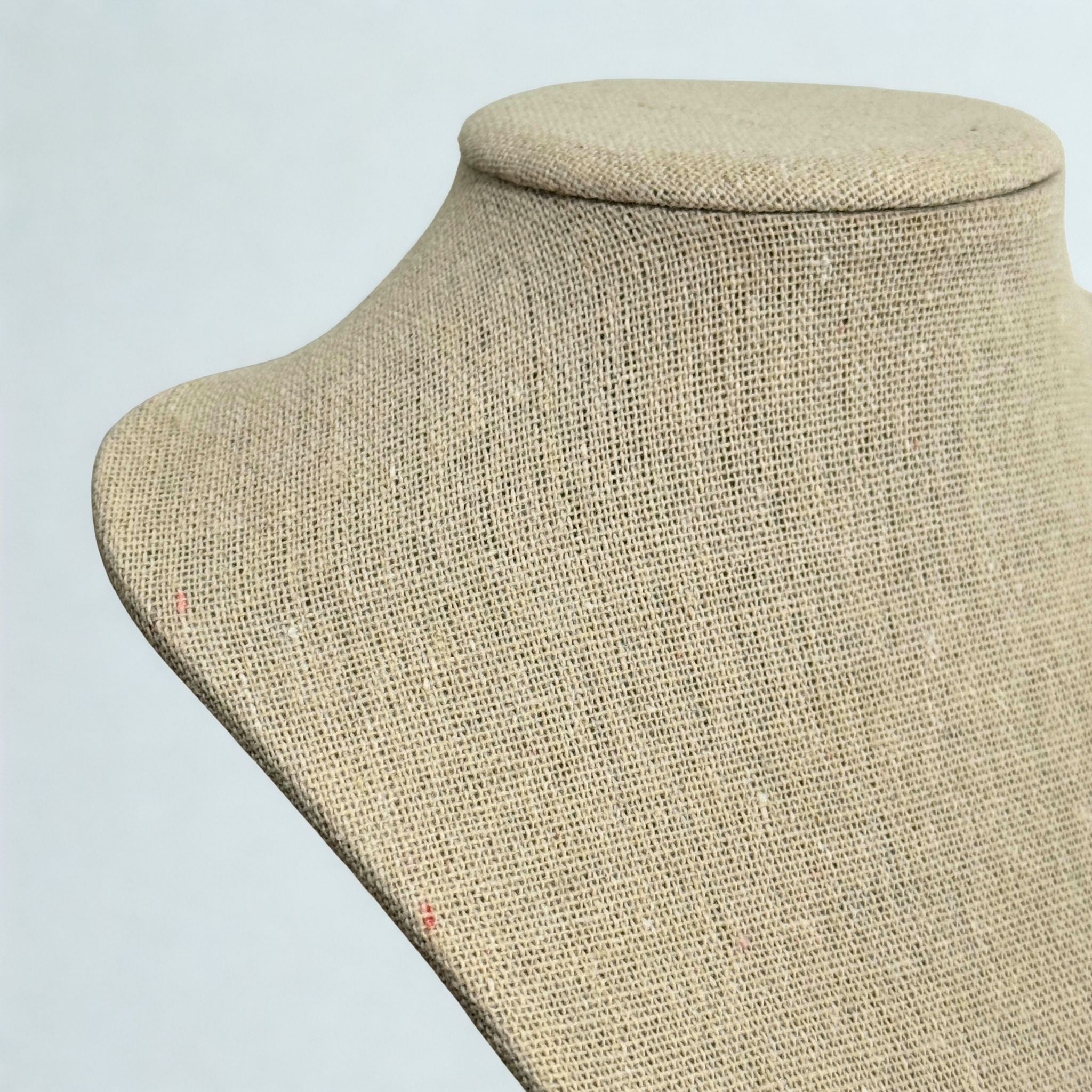 Présentoir Buste moyen - Coton beige naturel - Colliers/chaînes Précieuse Lucie