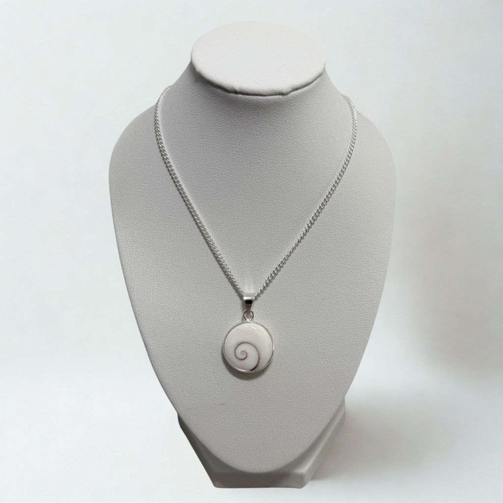 Présentoir Buste mini - Simili cuir blanc - Colliers/chaînes Précieuse Lucie