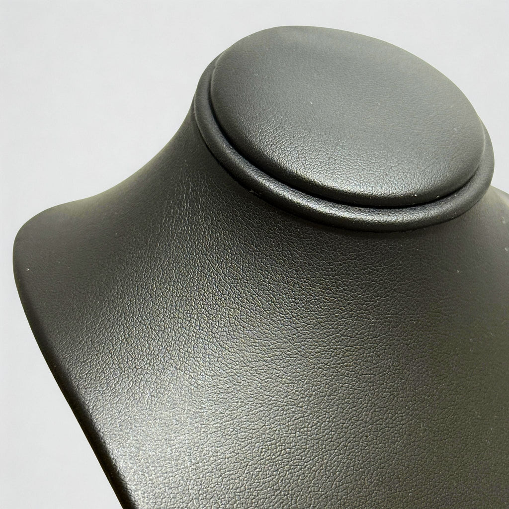 Présentoir Buste petit - Simili cuir noir - Colliers/chaînes Précieuse Lucie