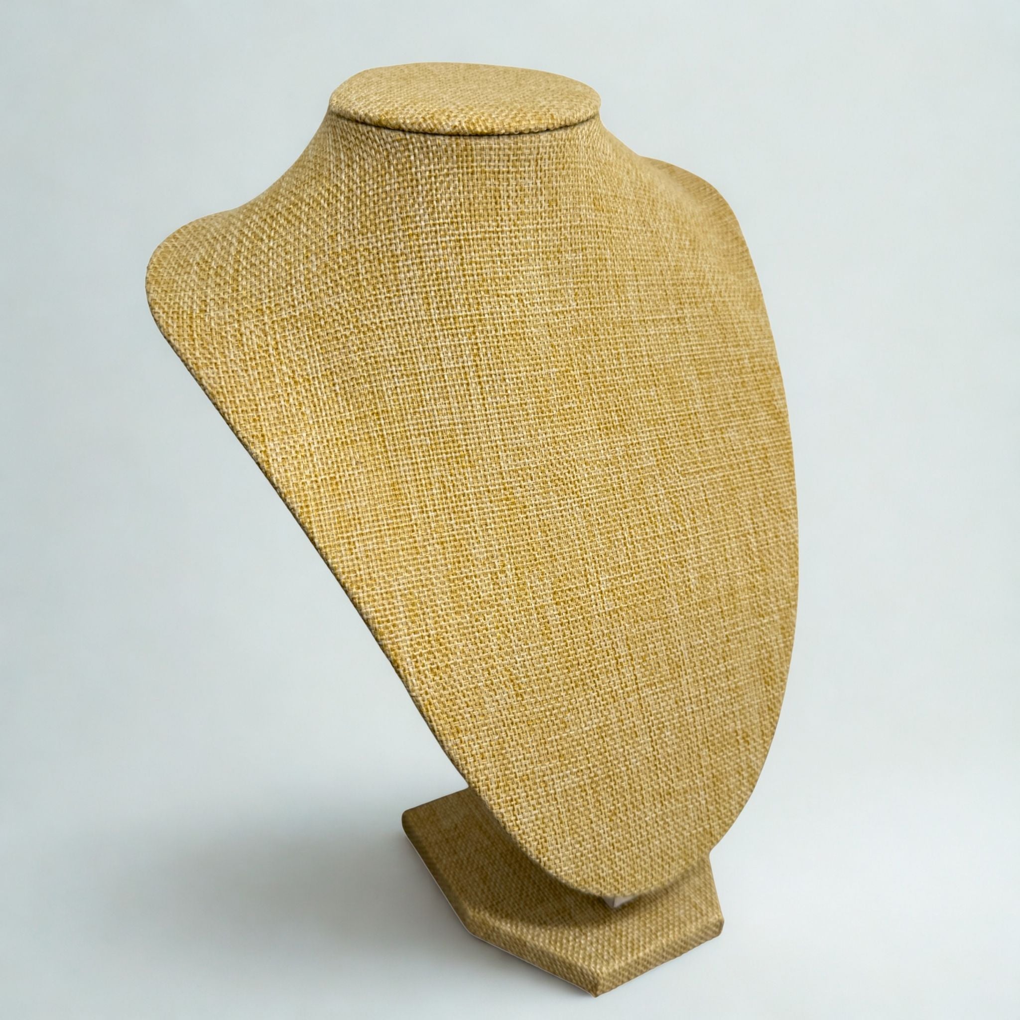 Présentoir Buste moyen - Toile de jute beige - Colliers/chaînes Précieuse Lucie