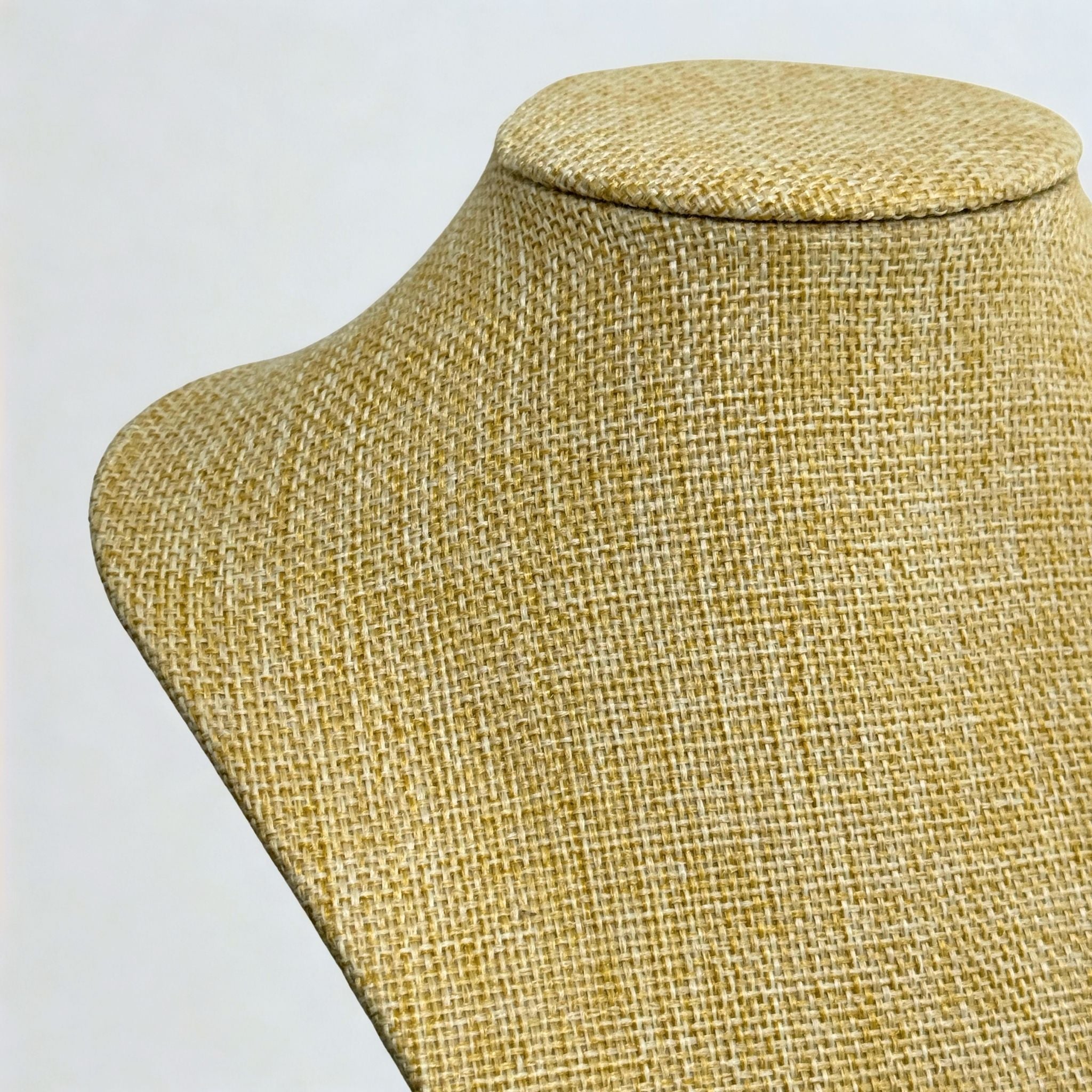 Présentoir Buste moyen - Toile de jute beige - Colliers/chaînes Précieuse Lucie