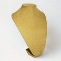 Présentoir Buste grand - Toile de jute beige - Colliers/chaînes Précieuse Lucie