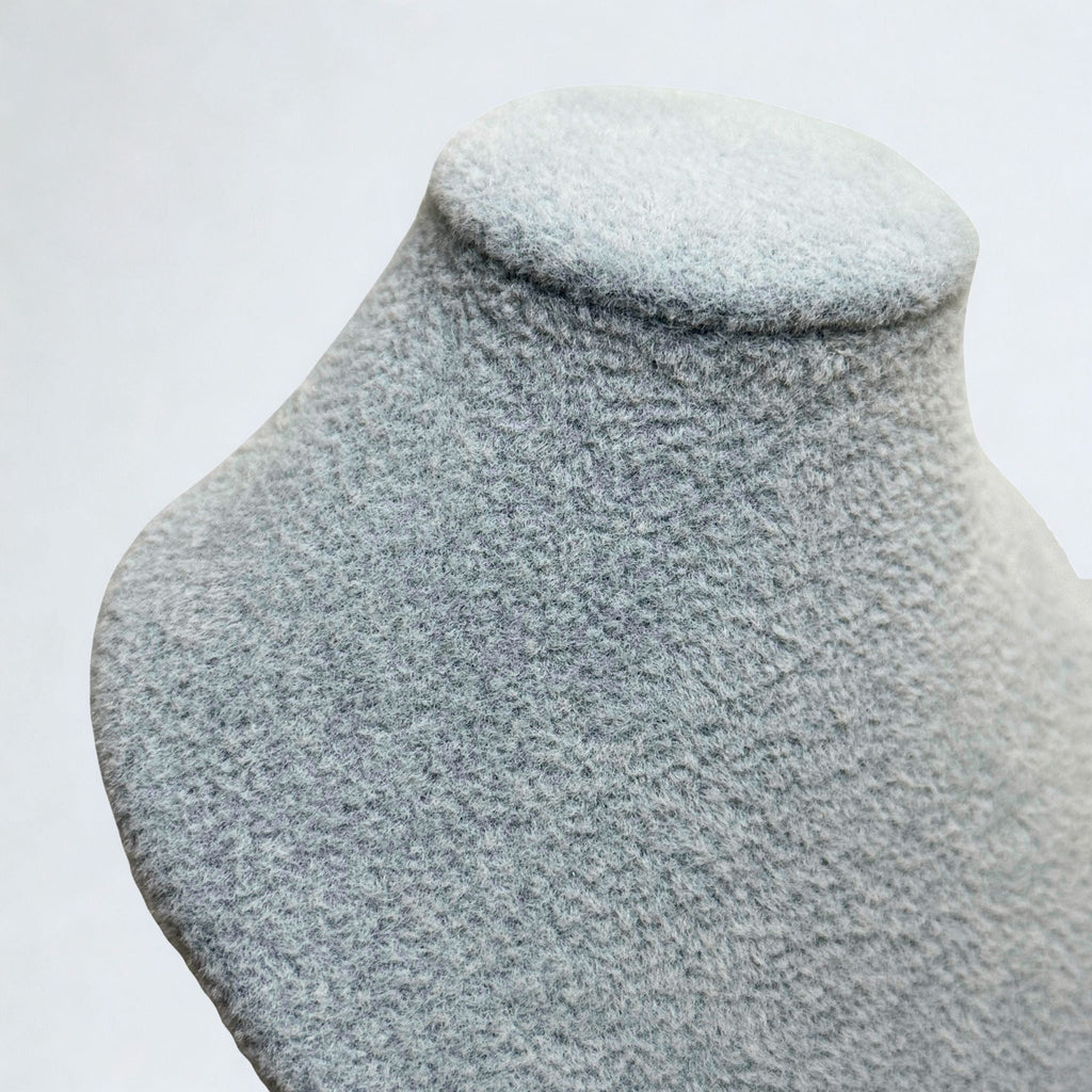 Présentoir Buste mini - Velours gris - Colliers/chaînes Précieuse Lucie