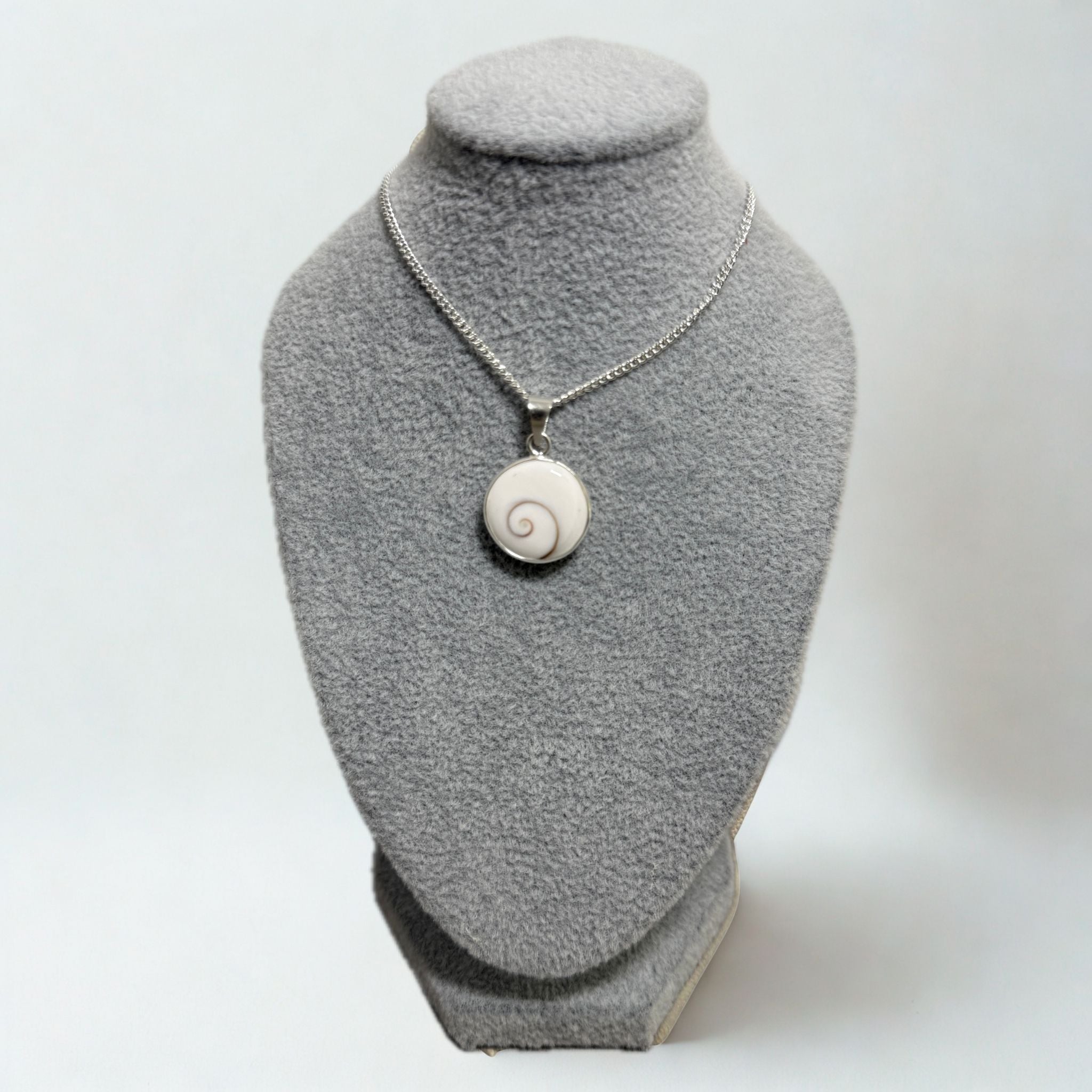 Présentoir Buste mini - Velours gris - Colliers/chaînes Précieuse Lucie