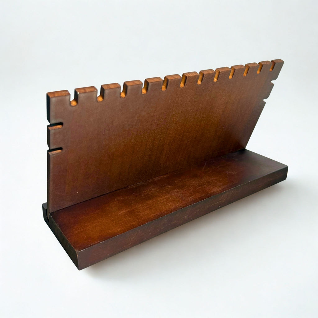 Présentoir Bijoux en L - Bois suédine beige - Colliers/chaînes