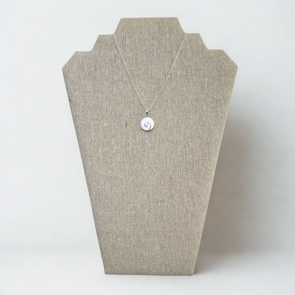 Présentoir Buste plat grand - Coton beige - Colliers/chaînes Précieuse Lucie