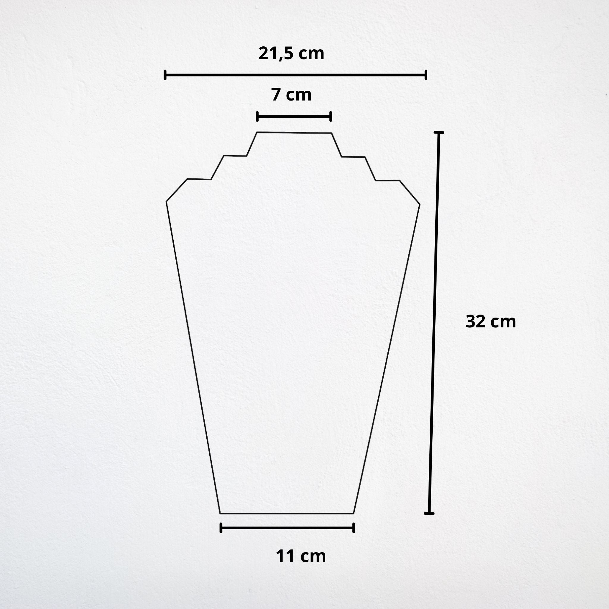 Présentoir Buste plat grand - Coton beige - Colliers/chaînes Précieuse Lucie