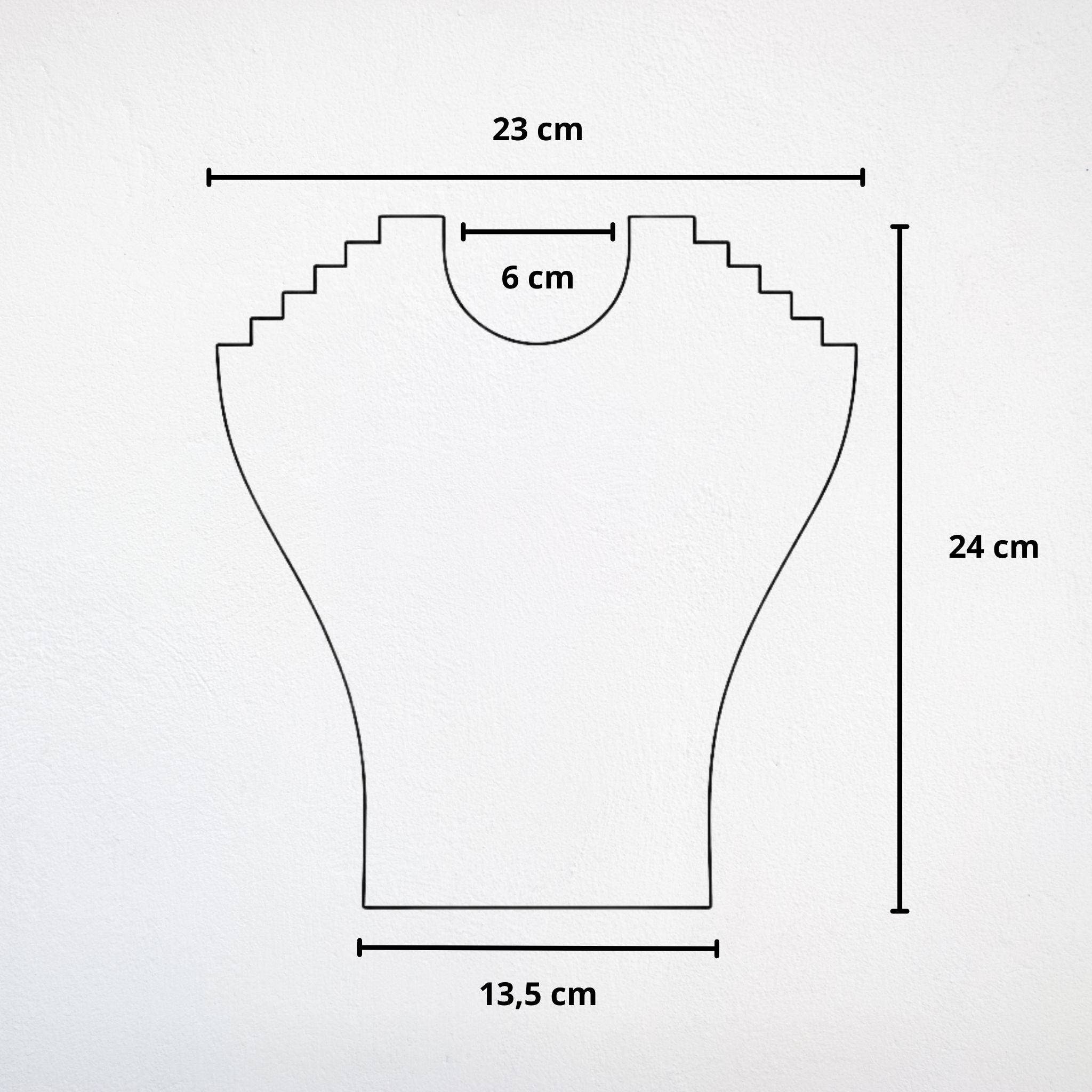 Présentoir Buste plat moyen - Coton beige - Colliers/chaînes Précieuse Lucie