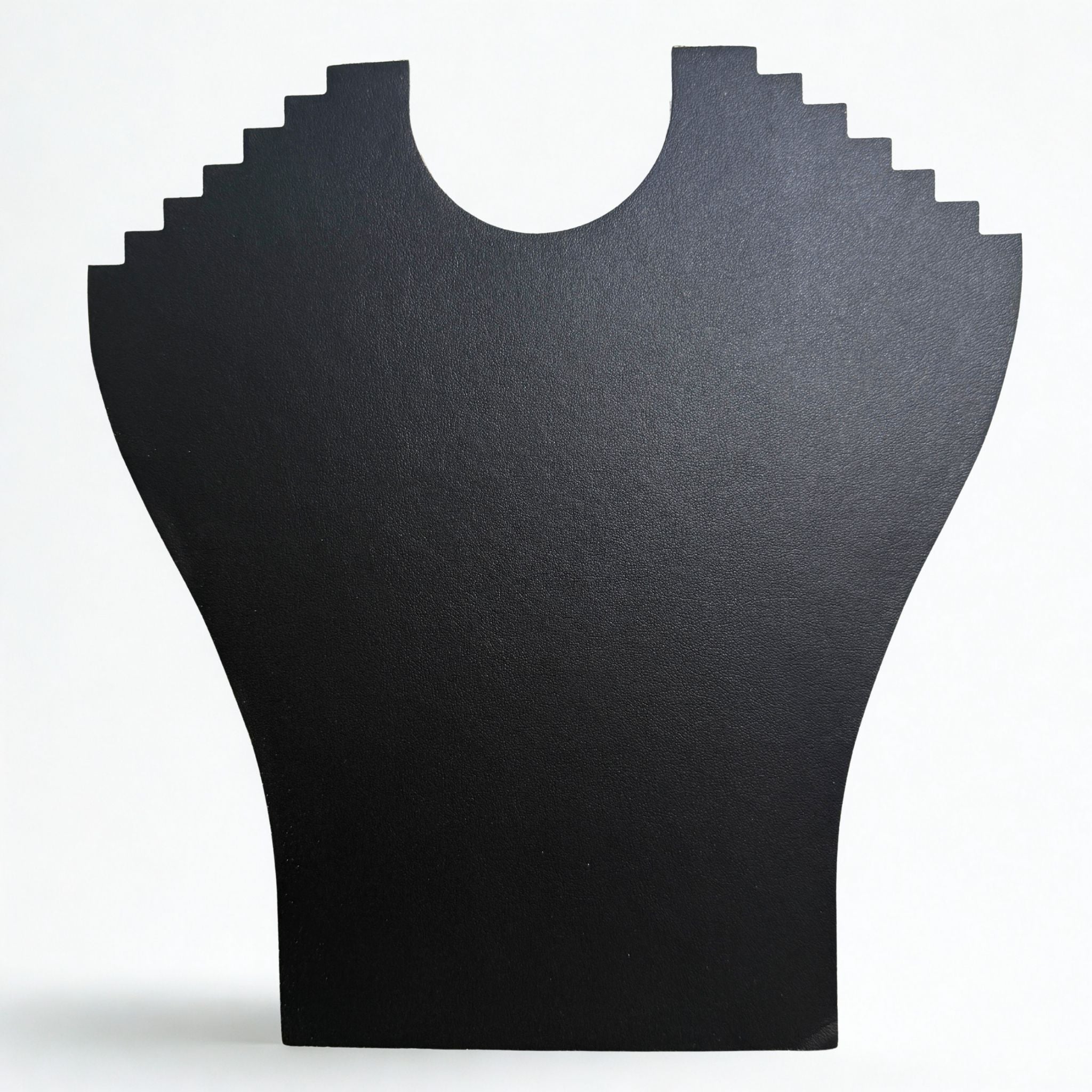 Présentoir Buste plat moyen - Simili cuir noir - Colliers/chaînes Précieuse Lucie