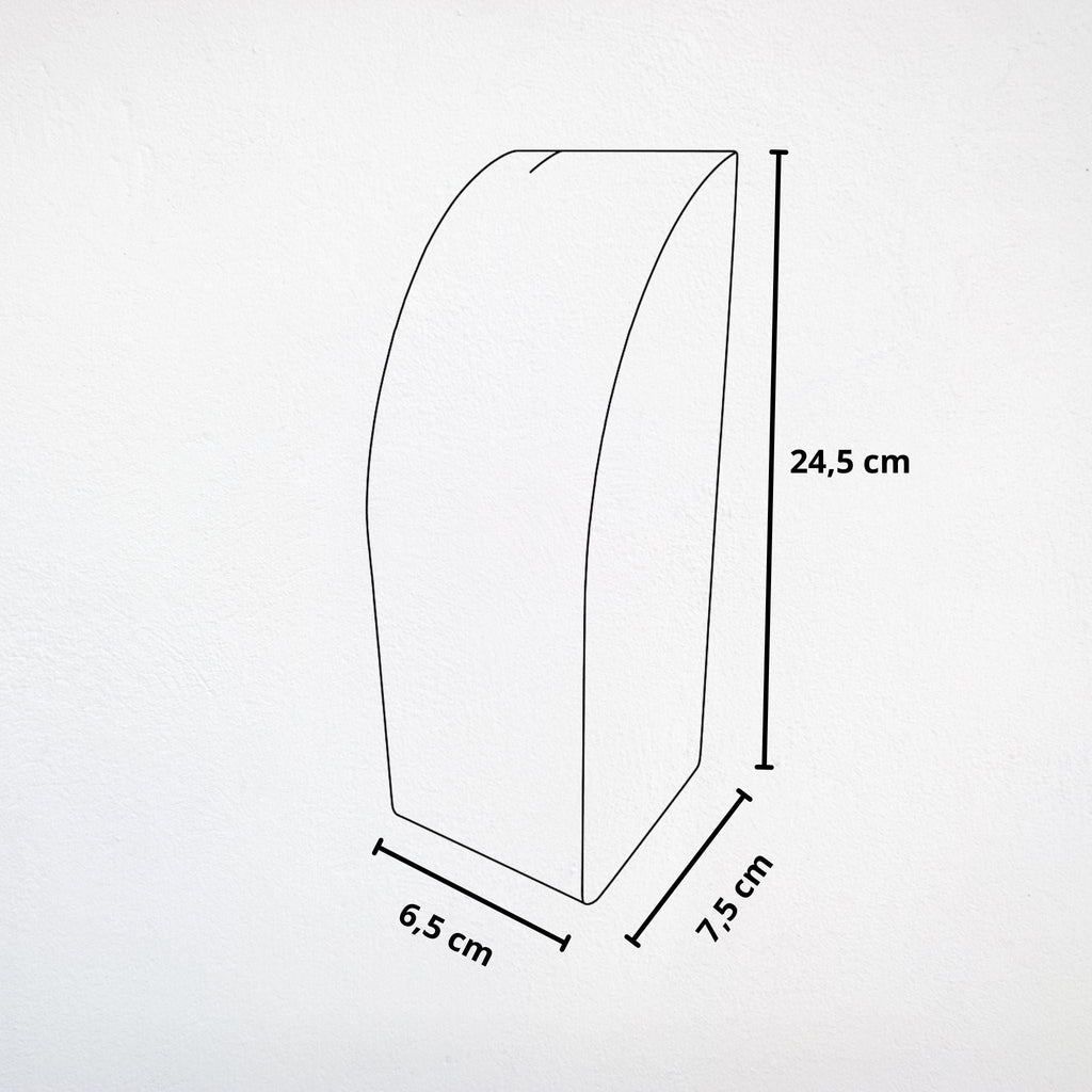 Présentoir Buste rectangle grand - Simili cuir noir - Colliers/chaînes Précieuse Lucie