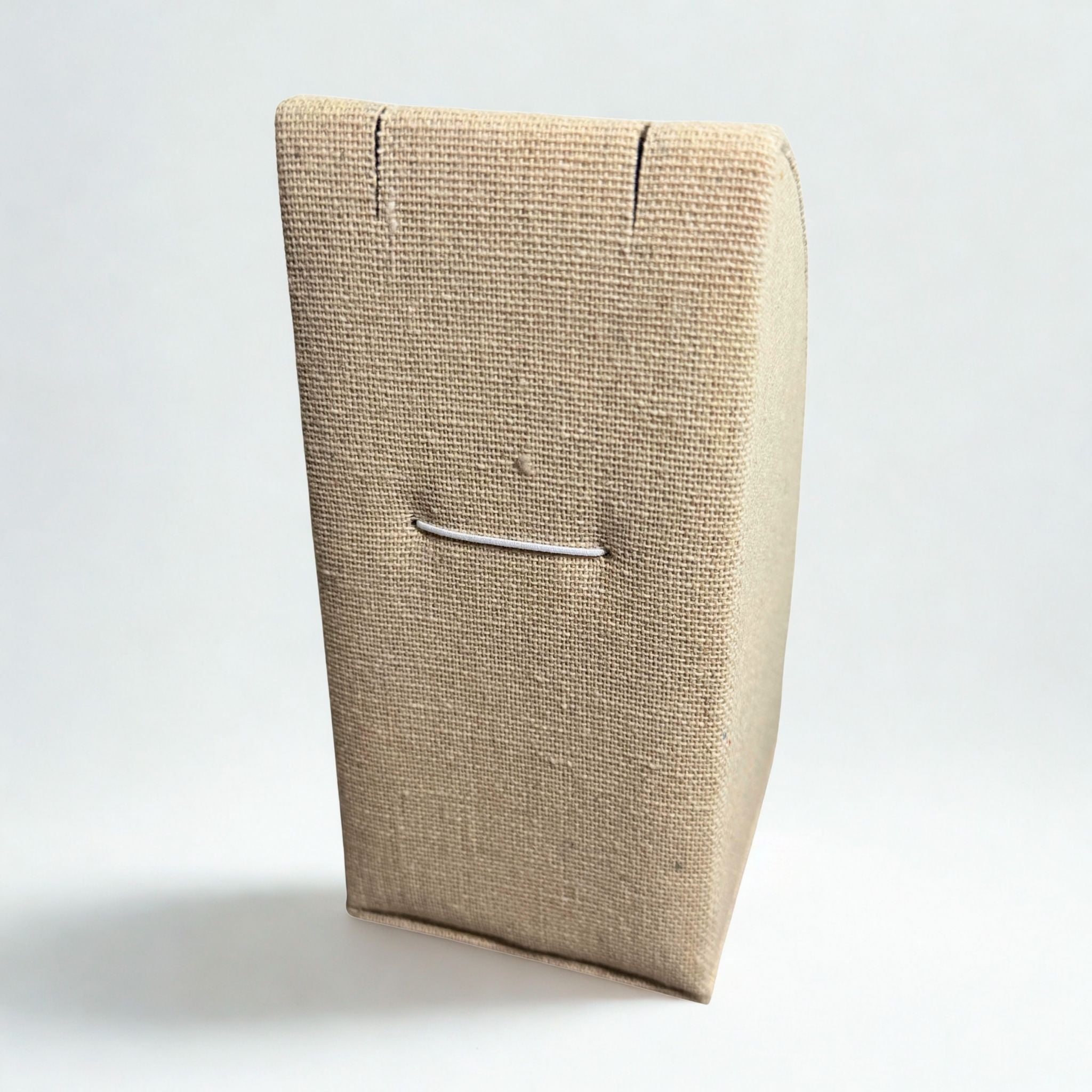 Présentoir Buste rectangle petit - Coton beige - Colliers/chaînes Précieuse Lucie