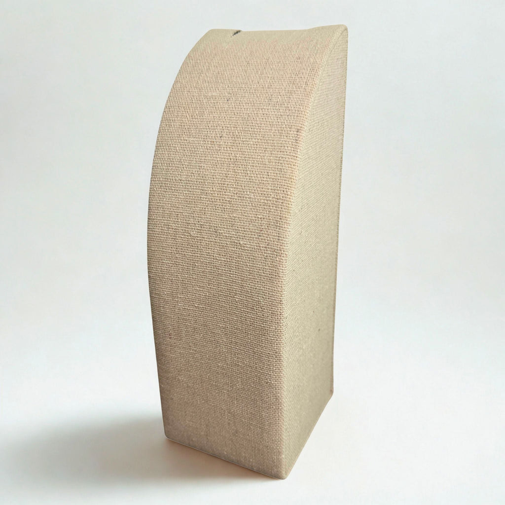 Présentoir Buste rectangle moyen - Coton beige - Colliers/chaînes Précieuse Lucie