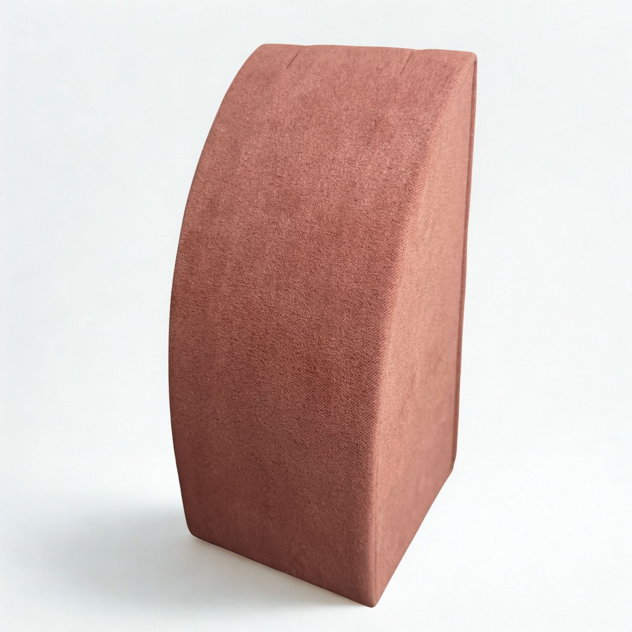 Présentoir Buste rectangle petit - Suédine rose - Colliers/chaînes Précieuse Lucie