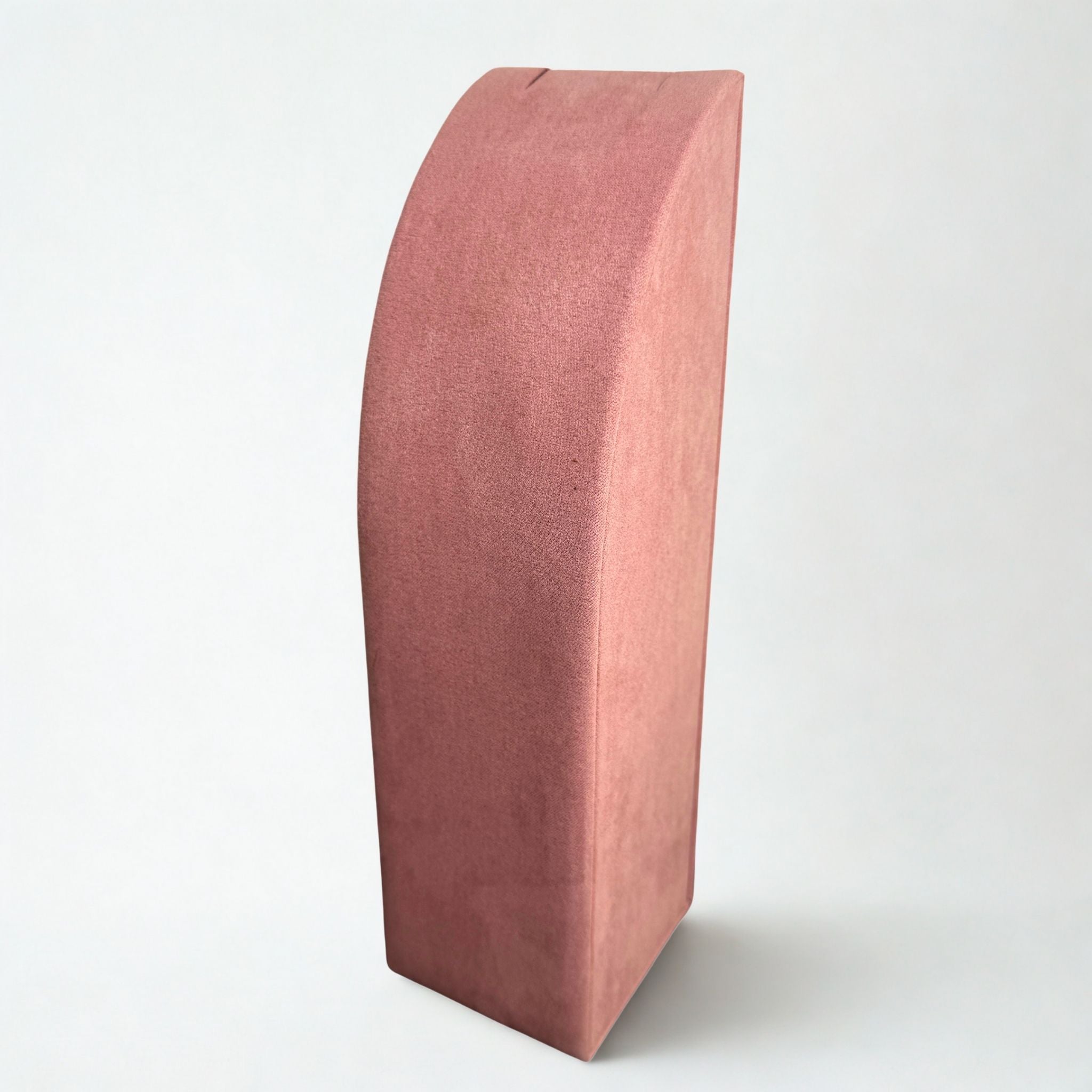 Présentoir Buste rectangle grand - Suédine rose - Colliers/chaînes Précieuse Lucie
