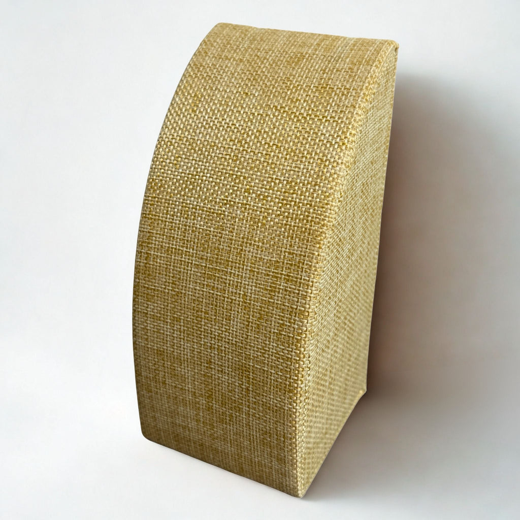 Présentoir Buste rectangle petit - Toile de jute beige - Colliers/chaînes Précieuse Lucie