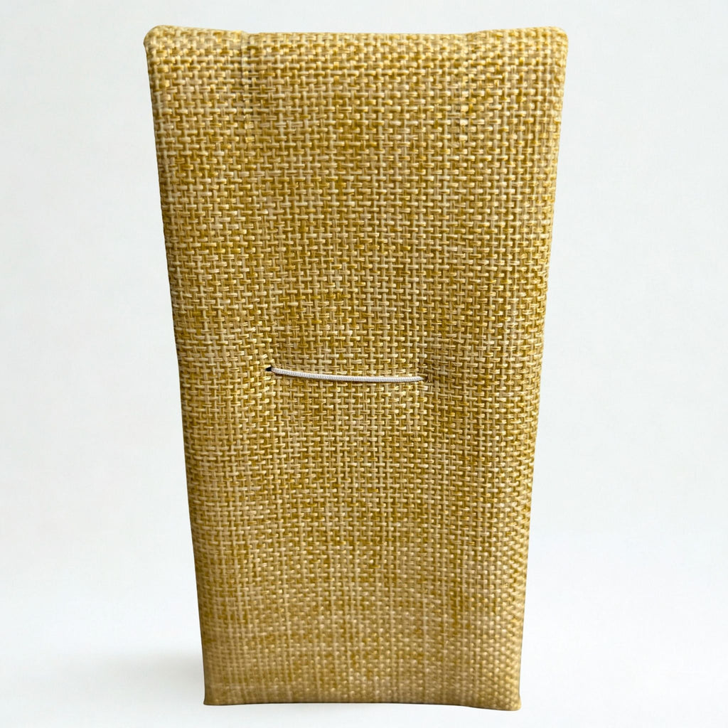 Présentoir Buste rectangle petit - Toile de jute beige - Colliers/chaînes Précieuse Lucie