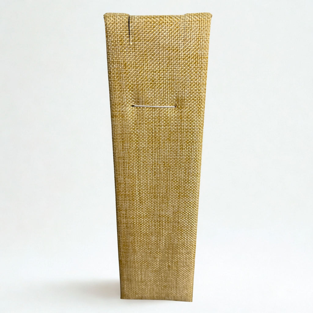 Présentoir Buste rectangle grand - Toile de jute beige - Colliers/chaînes Précieuse Lucie