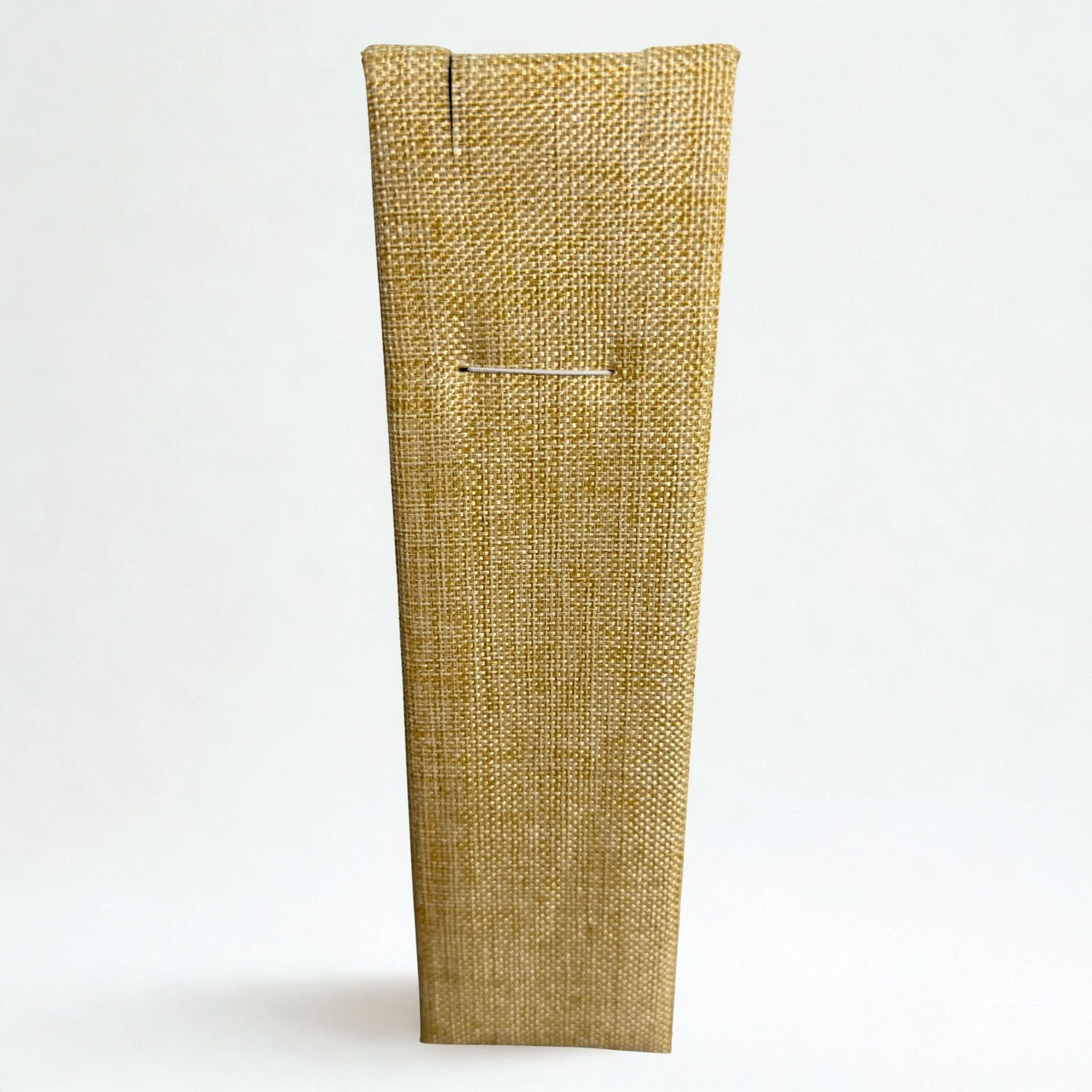 Présentoir Buste rectangle grand - Toile de jute beige - Colliers/chaînes Précieuse Lucie