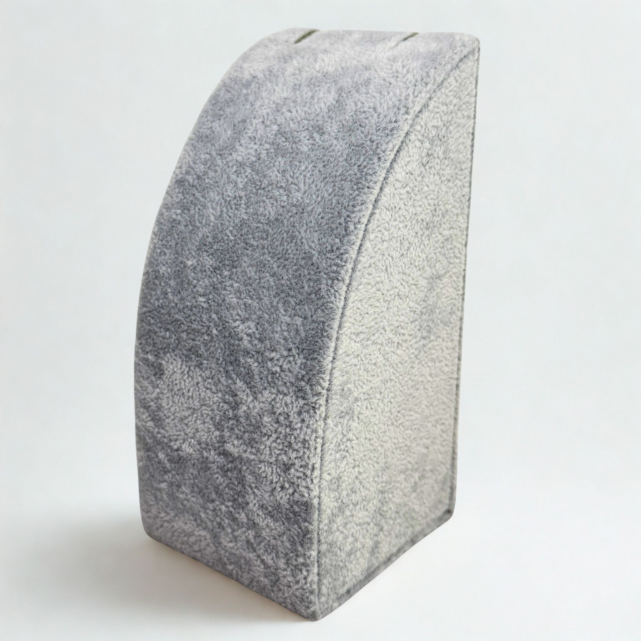 Présentoir Buste rectangle petit - Velours gris - Colliers/chaînes Précieuse Lucie