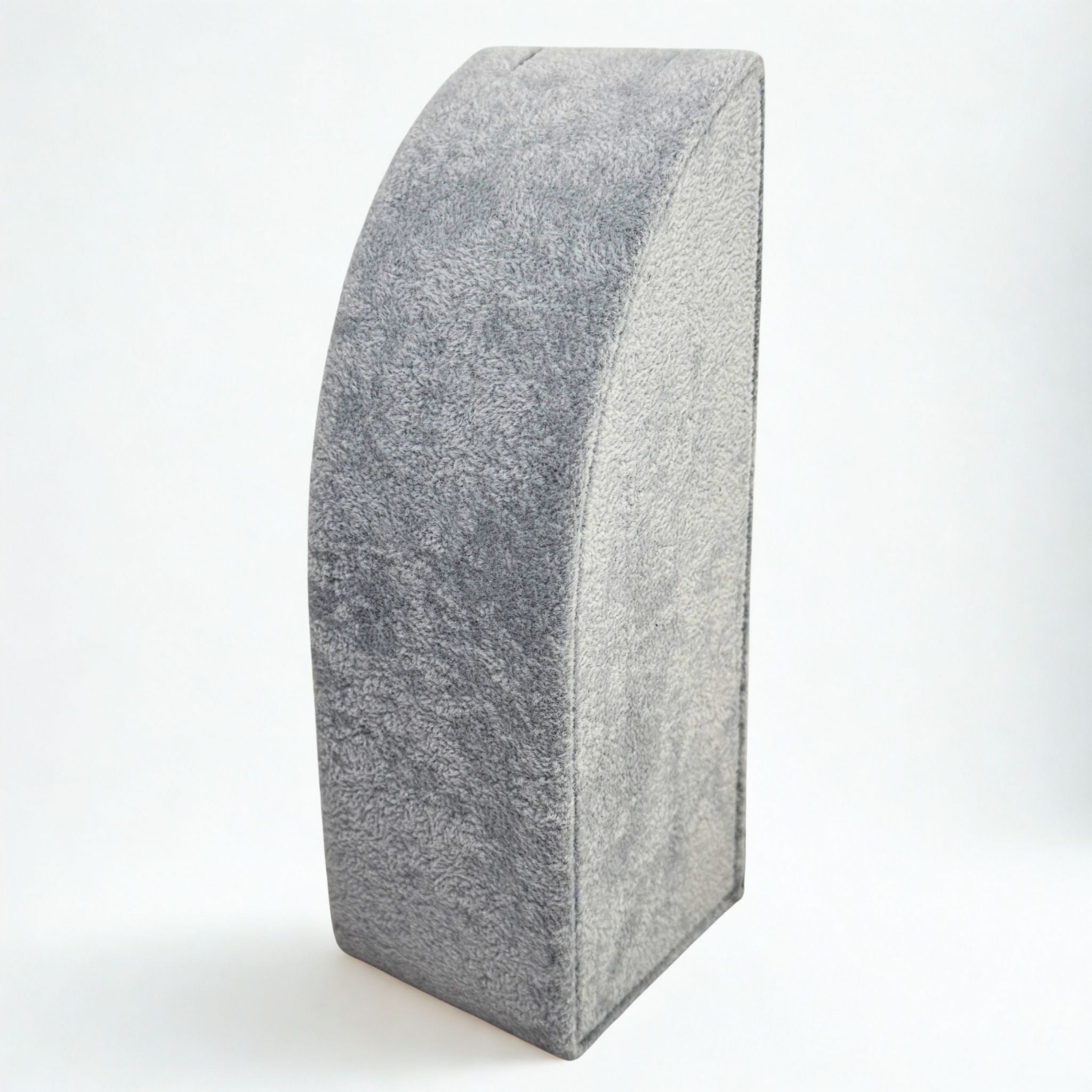 Présentoir Buste rectangle moyen - Velours gris - Colliers/chaînes Précieuse Lucie